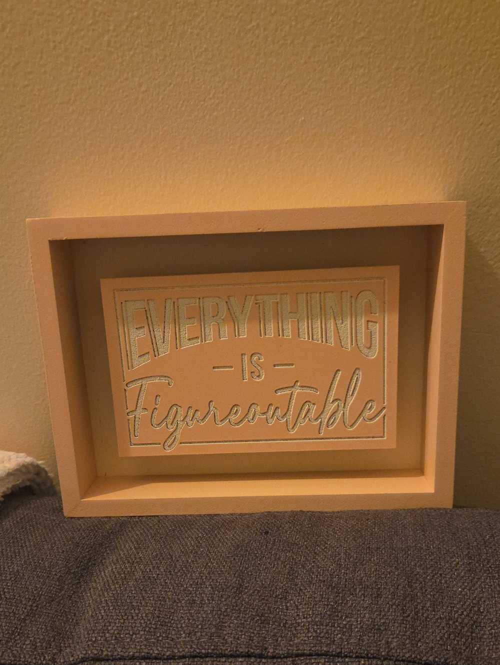 Ashland Pink and Cream Motivational Shadow Box Sign